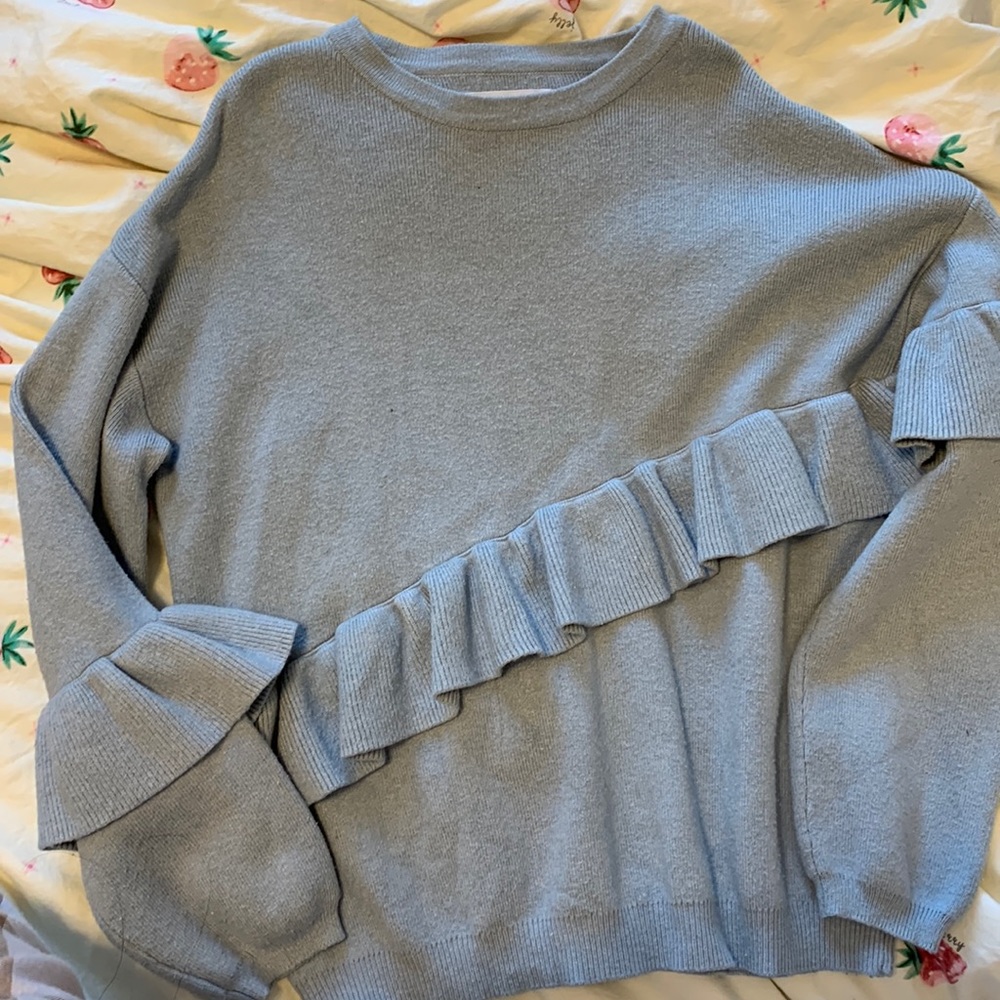 COPY - Zara Girls Blue ruffle Sweater